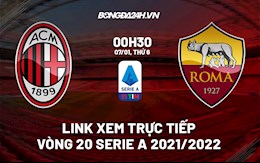 Link xem trực tiếp bóng đá AC Milan vs Roma 0h30 ngày 7/1/2022
