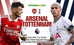 Nhận định Arsenal vs Tottenham (18h30 ngày 1/10): Tử chiến vì ngôi đầu bảng