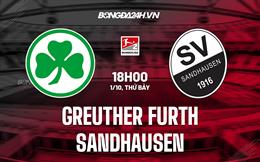 Nhận định Greuther Furth vs Sandhausen 18h00 ngày 1/10 (Hạng 2 Đức 2022/23)