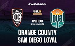 Nhận định Orange County vs San Diego Loyal 9h00 ngày 2/10 (Hạng Nhất Mỹ 2022)