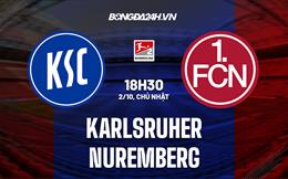 Nhận định Karlsruher vs Nuremberg 18h30 ngày 2/10 (Hạng 2 Đức 2022/23)