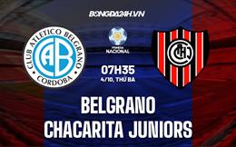 Nhận định Belgrano vs Chacarita Juniors 7h00 ngày 4/10 (Hạng 2 Argentina 2022)