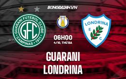 Nhận định, dự đoán Guarani vs Londrina 6h00 ngày 4/10 (Hạng 2 Brazil 2022)