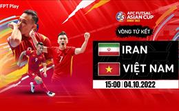 Video futsal Việt Nam 1-8 futsal Iran (Tứ kết VCK futsal châu Á 2022)