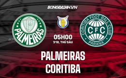 Nhận định,  Palmeiras vs Coritiba 5h00 ngày 7/10 (VĐQG Brazil 2022)