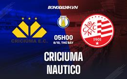 Nhận định, dự đoán Criciuma vs Nautico 5h00 ngày 8/10 (Hạng 2 Brazil 2022)