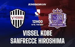 Nhận định Vissel Kobe vs Sanfrecce Hiroshima 12h00 ngày 8/10 (VĐQG Nhật Bản 2022)