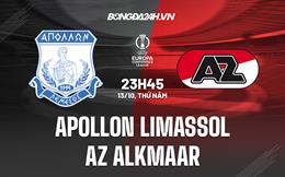 Nhận định Apollon Limassol vs AZ Alkmaar 23h45 ngày 13/10 (Europa Conference League 2022)