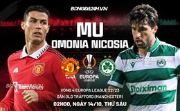 Nhận định MU vs Omonia Nicosia (02h00 ngày 14/10): Chờ Ronaldo tỏa sáng