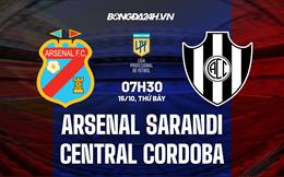 Nhận định Arsenal Sarandi vs Central Cordoba 7h30 ngày 15/10 (VĐQG Argentina 2022)