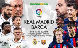 Nhận định Real Madrid vs Barcelona (21h15 ngày 16/10): Kinh điển cân não