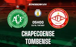 Nhận định Chapecoense vs Tombense 5h00 ngày 22/10 (Hạng 2 Brazil 2022)