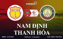 Trực tiếp VTV5 Nam Định vs Thanh Hóa link xem V-League 2022