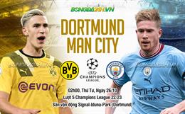 Nhận định Dortmund vs Man City (02h00 ngày 26/10): Xây chắc ngôi đầu