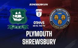 Nhận định,  Plymouth vs Shrewsbury 1h45 ngày 26/10 (Hạng 2 Anh 2022/23)