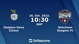 Nhận định Daejeon Citizen vs Gimcheon Sangmu 17h30 ngày 26/10 (Playoff tham dự giải VĐQG Hàn Quốc 2023)