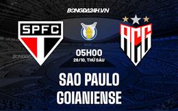 Nhận định Sao Paulo vs Goianiense 5h00 ngày 28/10 (VĐQG Brazil 2022)