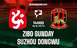 Nhận định Zibo Sunday vs Suzhou Dongwu 14h00 ngày 26/10 (Hạng 2 Trung Quốc 2022)