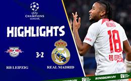 Video cúp C1 RB Leipzig vs Real Madrid: Nhà Vua gục ngã