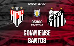 Nhận định,  Goianiense vs Santos 5h ngày 3/11 (VĐQG Brazil 2022)