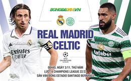 Nhận định Real Madrid vs Celtic (0h45 ngày 3/11): Lập lại trật tự