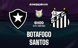 Nhận định, dự đoán Botafogo vs Santos 6h00 ngày 11/11 (VĐQG Brazil 2022)