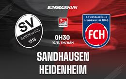 Nhận định, dự đoán Sandhausen vs Heidenheim 0h30 ngày 10/11 (Hạng 2 Đức 2022/23)