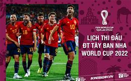 Lịch thi đấu của ĐT Tây Ban Nha tại VCK World Cup 2022