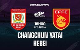 Nhận định Changchun Yatai vs Hebei 18h00 ngày 21/11 (VĐQG Trung Quốc 2022)