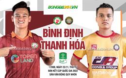 Trực tiếp bóng đá Bình Định vs Thanh Hóa 17h00 ngày 23/11 (Cúp quốc gia 2022)
