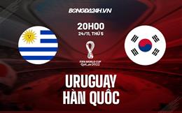 Kết quả Uruguay vs Hàn Quốc: Thêm một trận "hai không"