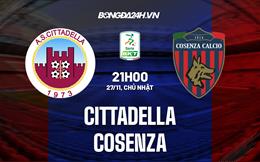 Nhận định Cittadella vs Cosenza 21h00 ngày 27/11 (Hạng 2 Italia 2022/23)
