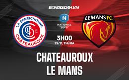 Nhận định Chateauroux vs Le Mans 3h00 ngày 29/11 (Hạng 3 Pháp 2022/23)