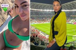 Georgina Rodriguez gây choáng trong bộ bikini trên bãi biển