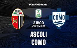 Nhận định - dự đoán Ascoli vs Como 21h00 ngày 4/12 (Hạng 2 Italia 2022/23)