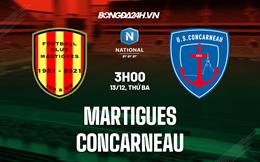 Nhận định -  Martigues vs Concarneau 3h00 ngày 13/12 (Hạng 3 Pháp 2022/23)