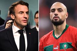 Tổng thống Pháp ca ngợi sao Ma Rốc là tiền vệ hay nhất World Cup