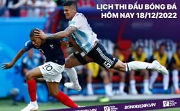 Lịch thi đấu bóng đá hôm nay 18/12/2022: Argentina vs Pháp