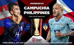 Nhận định bóng đá Campuchia vs Philippines 17h00 ngày 20/12 (AFF Cup 2022)