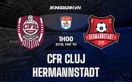 Nhận định CFR Cluj vs Hermannstadt 1h00 ngày 21/12 (VĐQG Romania 2022/23)