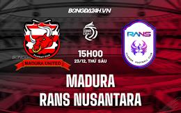 Nhận định Madura vs RANS Nusantara 15h00 ngày 23/12 (VĐQG Indonesia 2022/23)