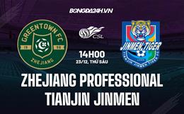 Nhận định Zhejiang Professional vs Tianjin Jinmen 14h00 ngày 23/12 (VĐQG Trung Quốc 2022)