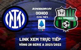 Link xem trực tiếp bóng đá Inter Milan vs Sassuolo 0h00 ngày 21/2/2022