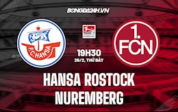Nhận định bóng đá Hansa Rostock vs Nuremberg 19h30 ngày 26/2 (Hạng 2 Đức 2021/22)