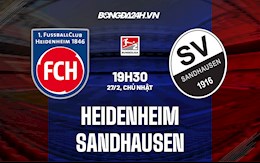 Nhận định,  Heidenheim vs Sandhausen 19h30 ngày 27/2 (Hạng 2 Đức 2021/22)