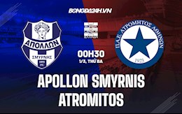 Nhận định Apollon Smyrnis vs Atromitos 0h30 ngày 1/3 (VĐQG Hy Lạp 2021/22)