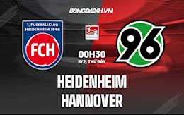 Nhận định, dự đoán Heidenheim vs Hannover 0h30 ngày 5/2 (Hạng 2 Đức 2021/22)