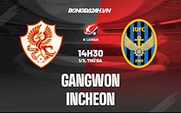 Nhận định,  Gangwon vs Incheon 14h30 ngày 1/3 (VĐQG Hàn Quốc 2022)