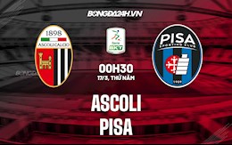 Nhận định, soi kèo Ascoli vs Pisa 0h30 ngày 17/3 (Hạng 2 Italia 2021/22)