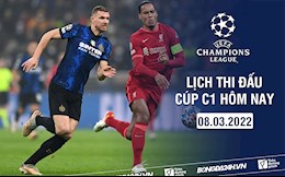 Lịch thi đấu Cúp C1 châu Âu 2021/22 đêm nay 8/3 mấy giờ đá? Xem trên kênh gì?